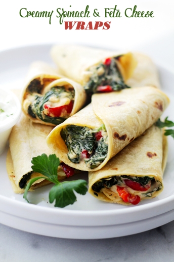 Creamy-Spinach-and-Feta-Cheese-Wraps
