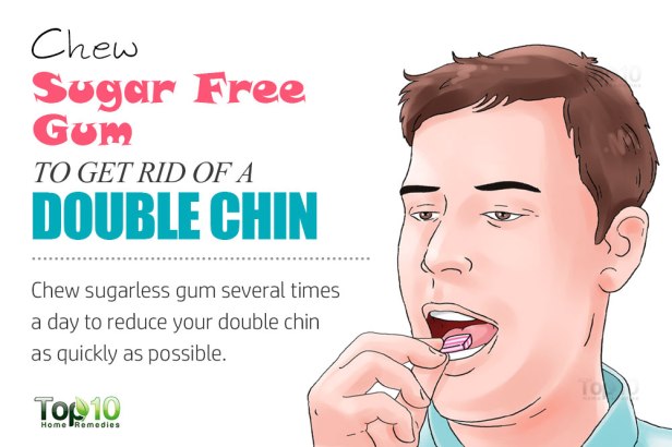 how to get rid of double chin with gum